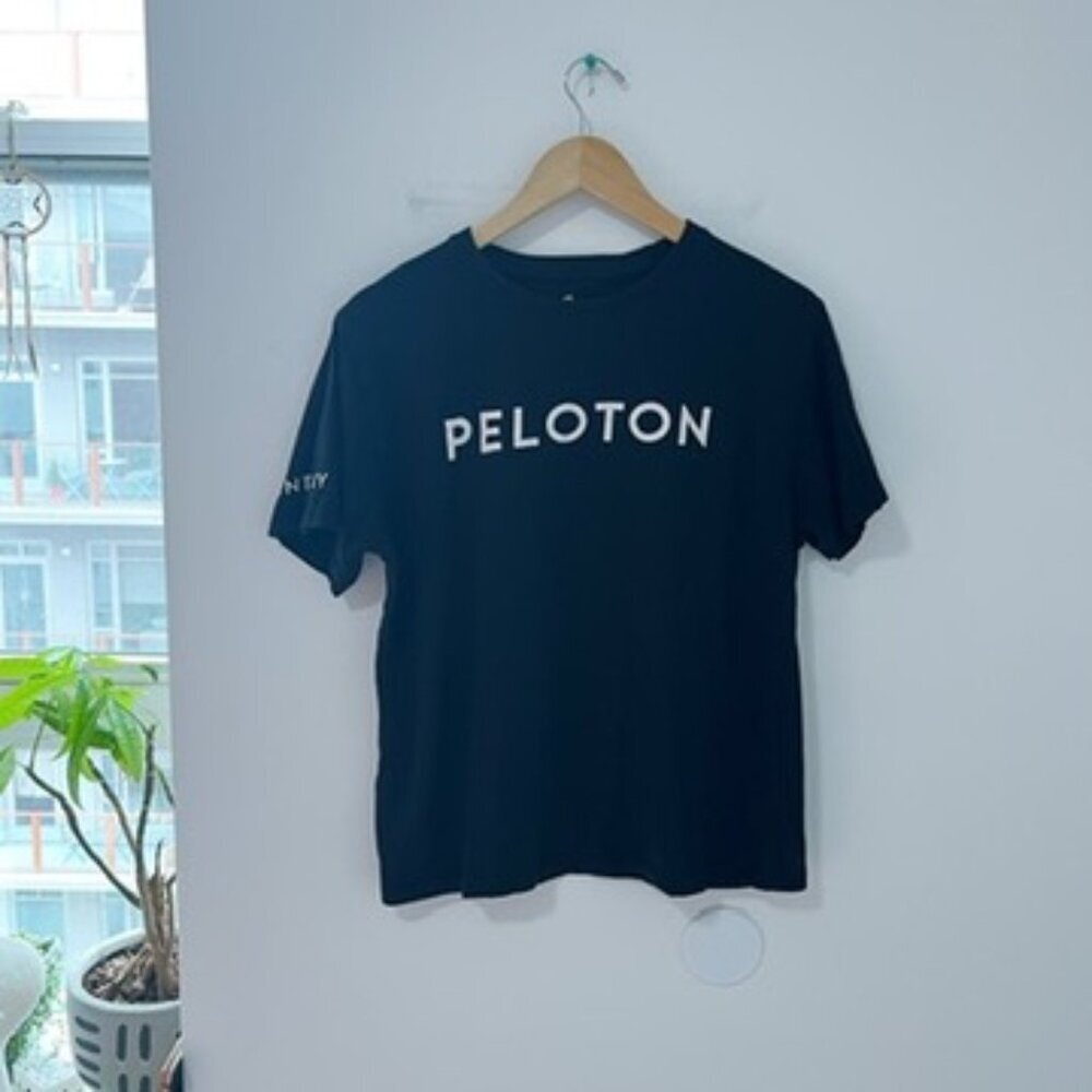 Peloton Black Logo Short Sleeve Tee Size Medium